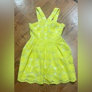 Bright Yellow Floral Dress